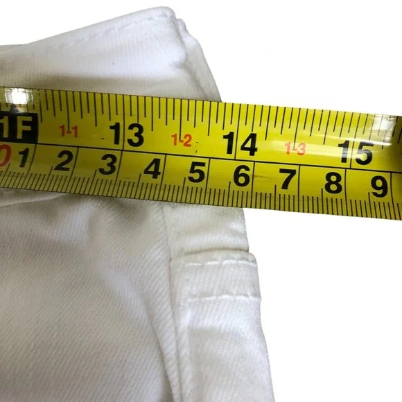 KanCan Womens White Denim Jeans Frayed Hem Cropped Skinny Jeans Size 7/27 - Picture 11 of 14